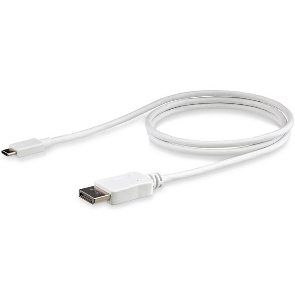 StarTech.com 3.3 ft. (1 m) USB-C to DisplayPort Cable - 4K 60Hz - White