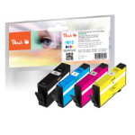 Peach PI300-970 inktcartridge 4 stuk(s) Compatibel Normaal rendement Zwart, Cyaan, Magenta, Geel