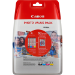 Canon 0386C006/CLI-571 Ink cartridge multi pack Bk,C,M,Y + Photopaper 10x15cm 50 sheet 7ml Pack=4 for Canon Pixma MG 5750/7750