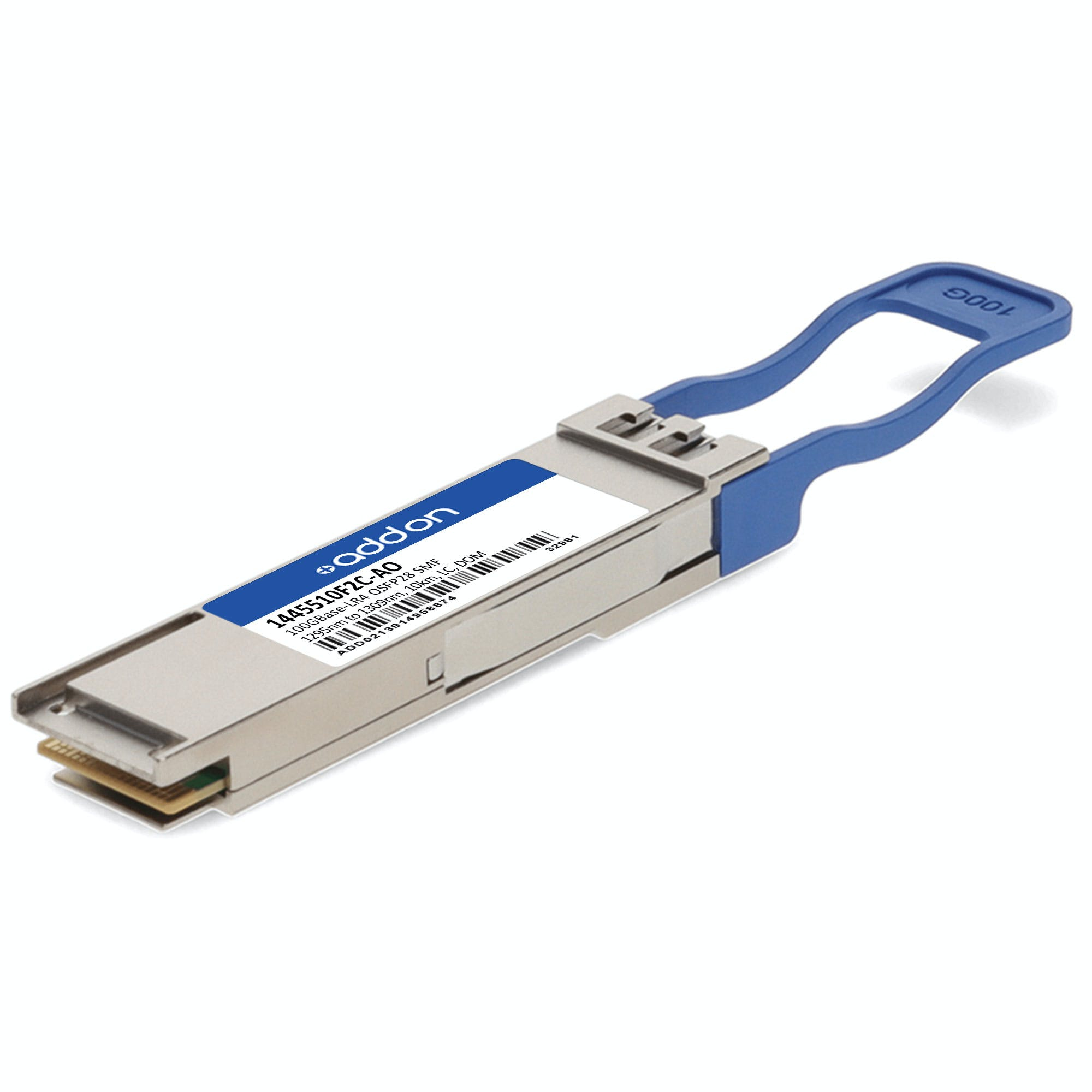 1445510F2C-AO ADDON NETWORKS AdTran 1445510F2C Compatible TAA 100GBase-LR4 QSFP28 Transceiver (SMF; 1295nm to 1309nm; 10km; LC; DOM)