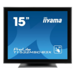 iiyama ProLite T1532MSC-B3X touch screen monitor 38.1 cm (15") 1024 x 768 pixels Multi-touch Tabletop Black