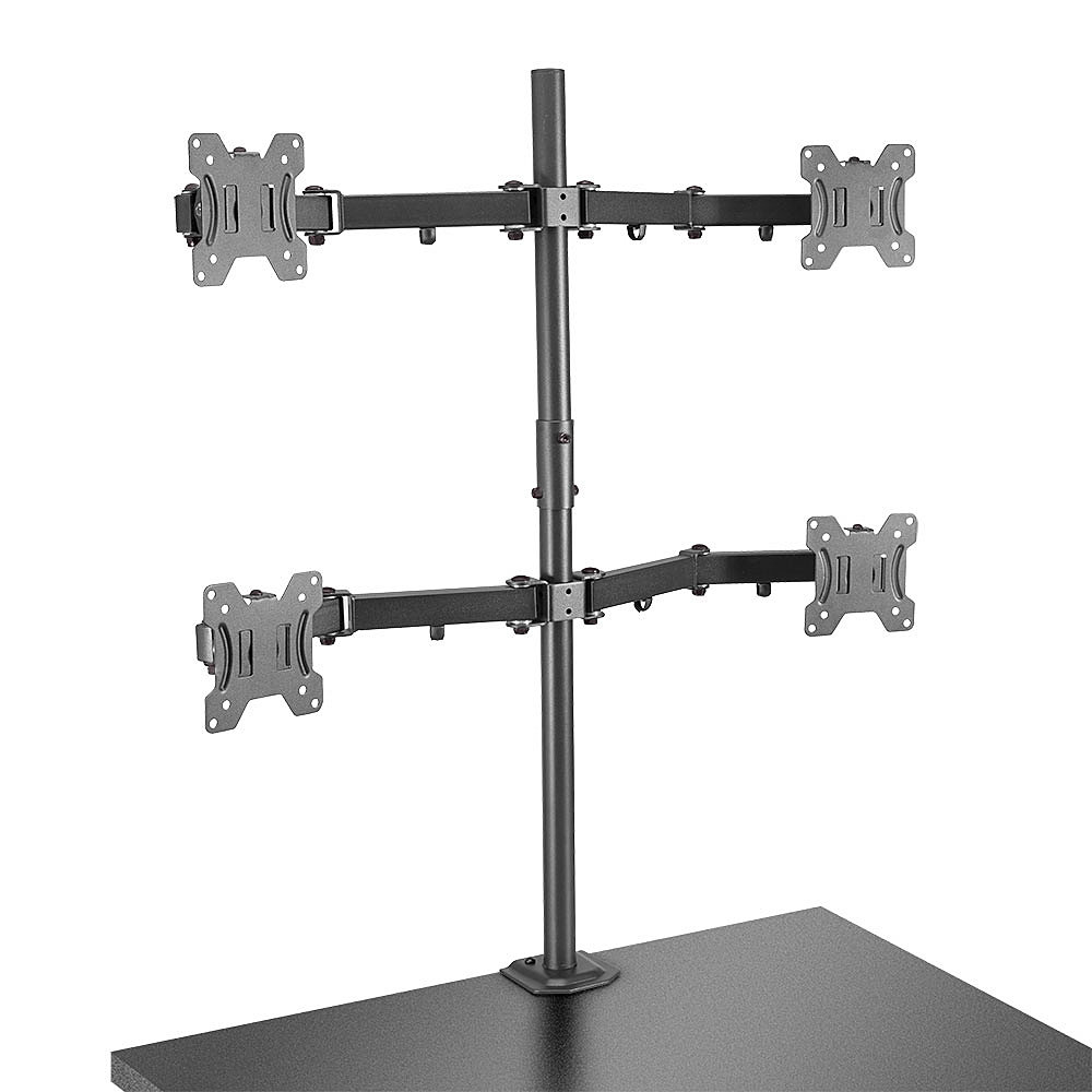Image of Lindy Quad Display Bracket w/ Pole & Desk Clamp