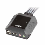 ATEN CS22DP 2-PORT USB DISPLAY PORT KVM SWITCH W/REMOTE PORT SEL, ATEN
