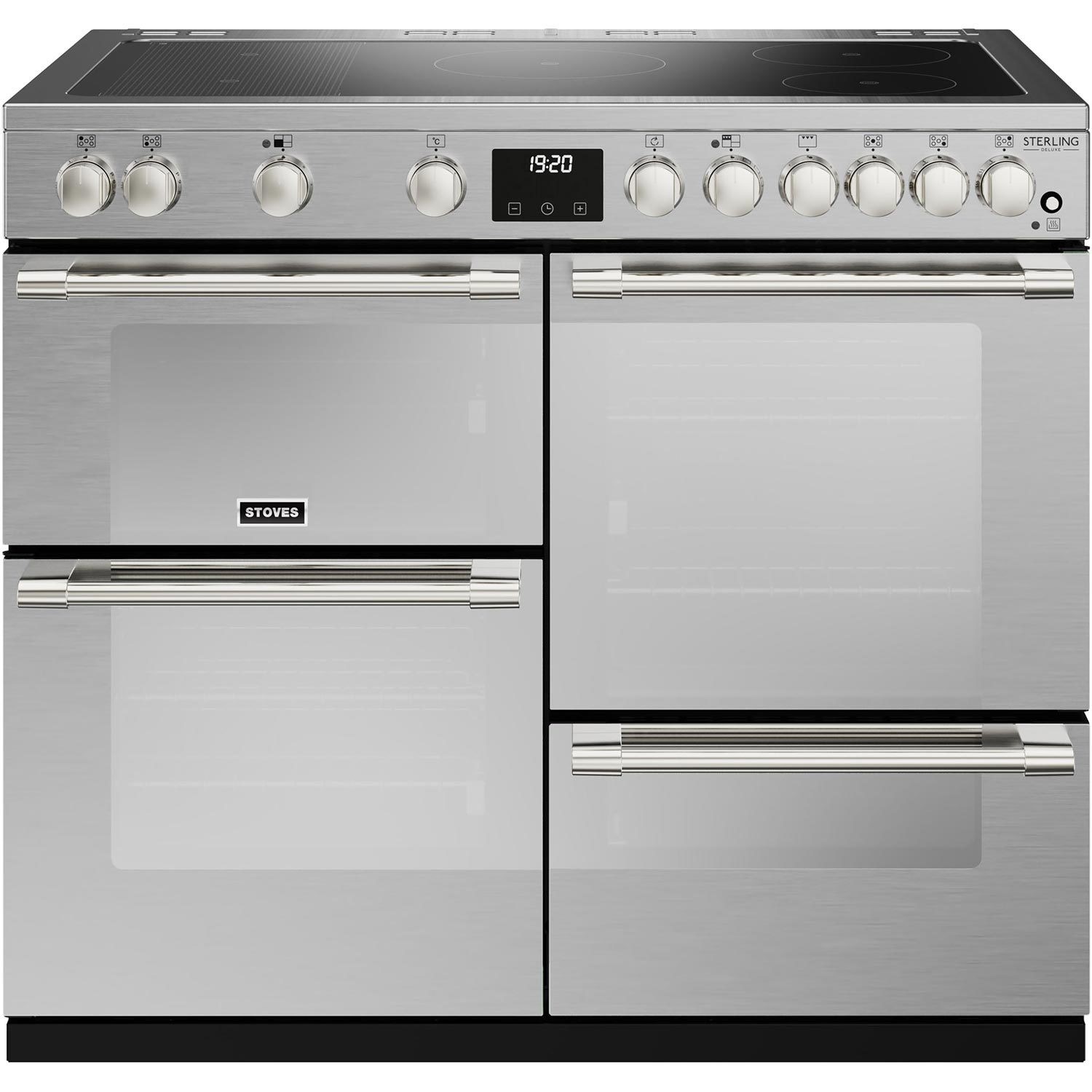 Photos - Other for Computer Stoves Sterling Deluxe D1000Ei RTY 100cm Electric Range Cooker - Stain 444 