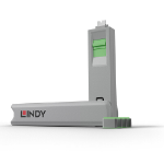 Lindy USB Type C Port Blocker, green