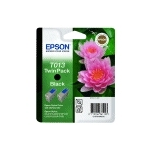 Epson C13T01340210/T013 Ink cartridge black twin pack, 2x540 pages 10ml Pack=2 for Epson Stylus Color 480