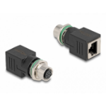 DeLOCK 60062 tussenstuk voor kabels M12 RJ-45 Zwart