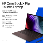 HP DQ8V7EA laptop Copilot+ PC AMD Ryzen™ AI 7 445 35.6 cm (14") Touchscreen 2K 16 GB LPDDR5x-SDRAM 512 GB SSD Wi-Fi 7 (802.11be) Windows 11 Home
