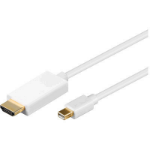 Microconnect MDPHDMI2-4K video cable adapter 2 m Mini DisplayPort HDMI Type A (Standard) White