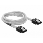 DeLOCK 85343 SATA cable 0.7 m SATA 7-pin Black, Transparent