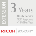 Ricoh 3 Year Extended Warranty (Mid-Vol Production)