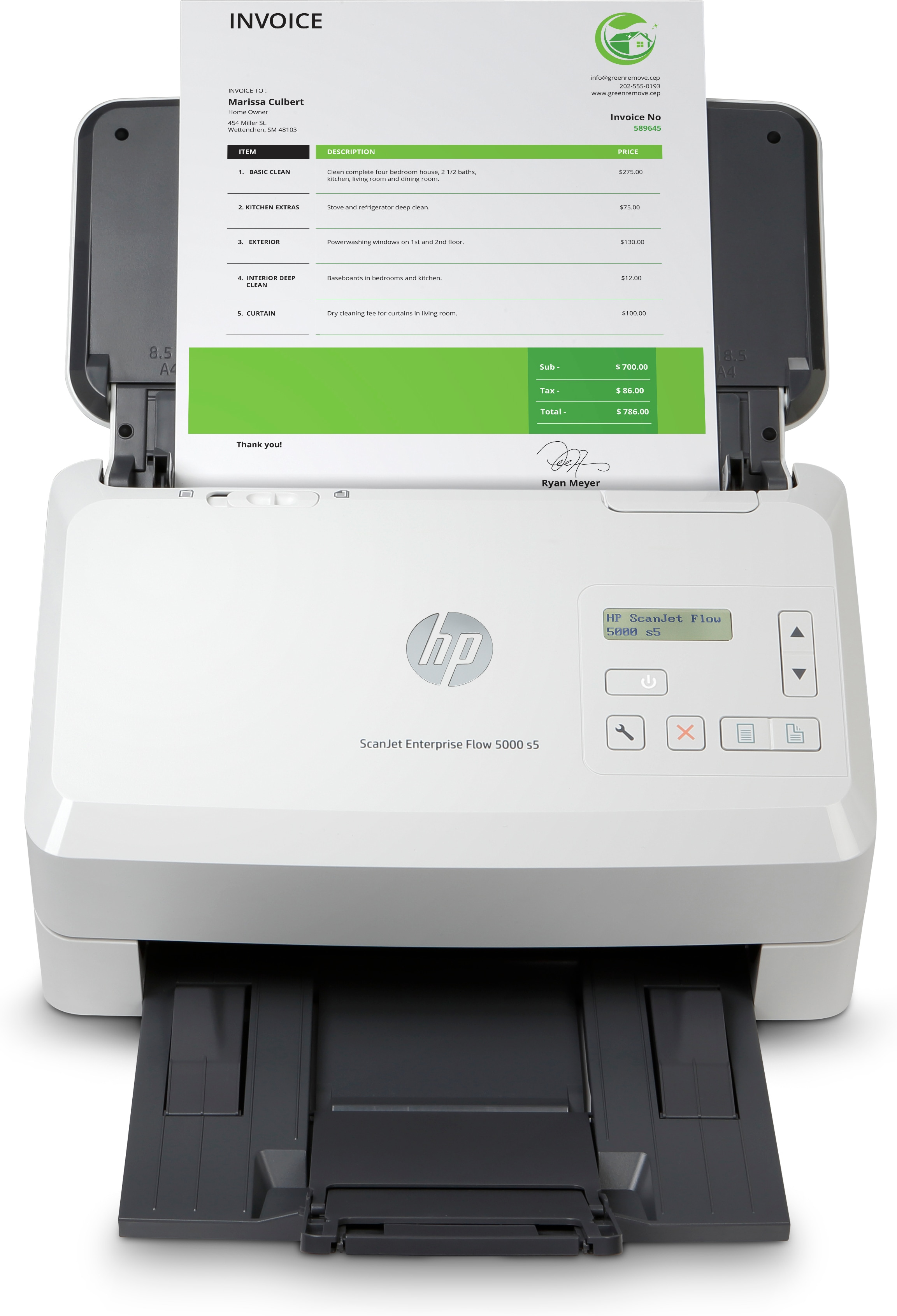 Image of HP Scanjet Enterprise Flow 5000 s5 Sheet-fed scanner 600 x 600 DPI...