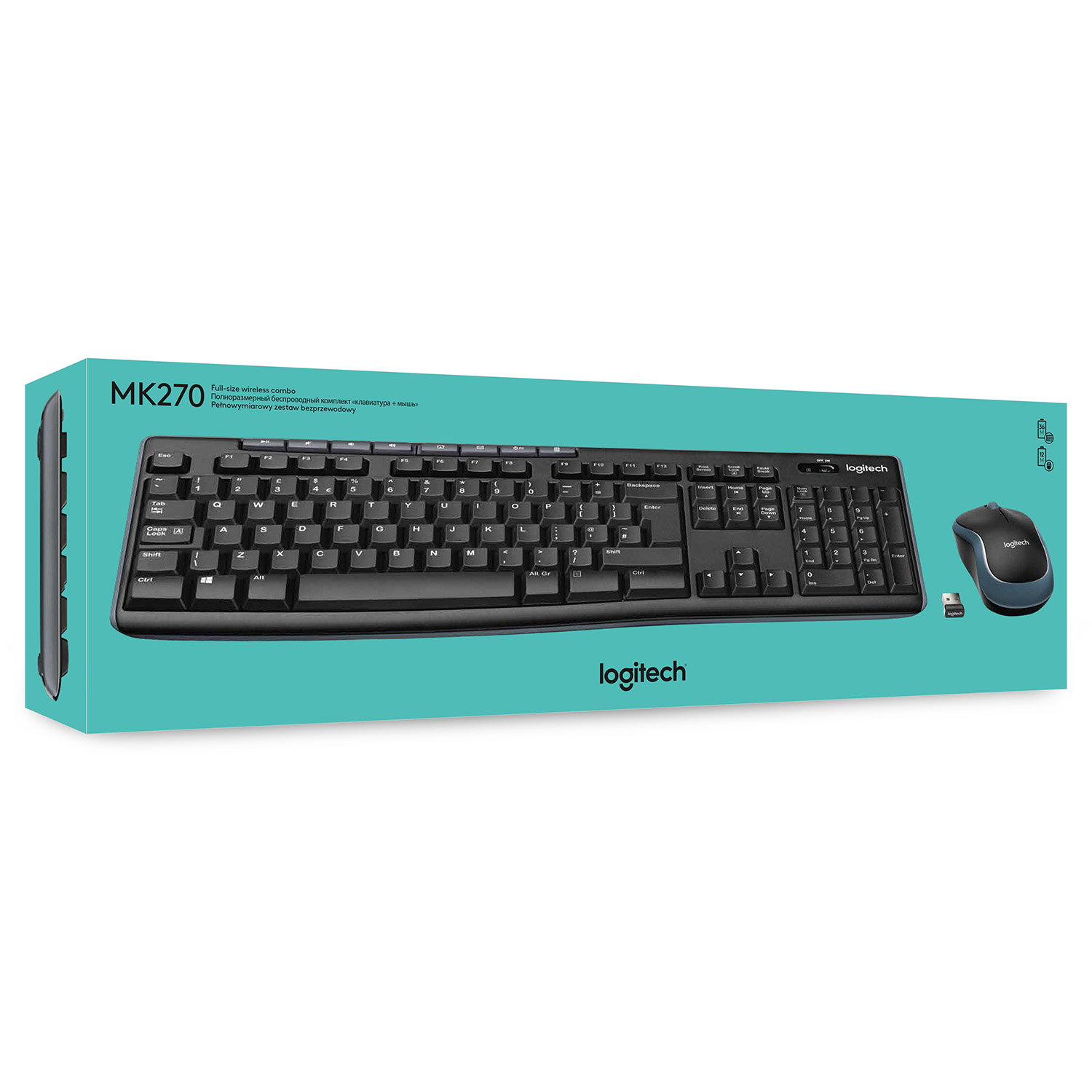 Logitech MK270 keyboard RF Wireless AZERTY Belgian Black