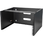StarTech.com 6U Wall Mount Network Rack - 14 Inch Deep (Low Profile) - 19" Patch Panel Bracket for Shallow Server and IT Equipment, Network Switches - 44lbs/20kg Weight Capacity, Black