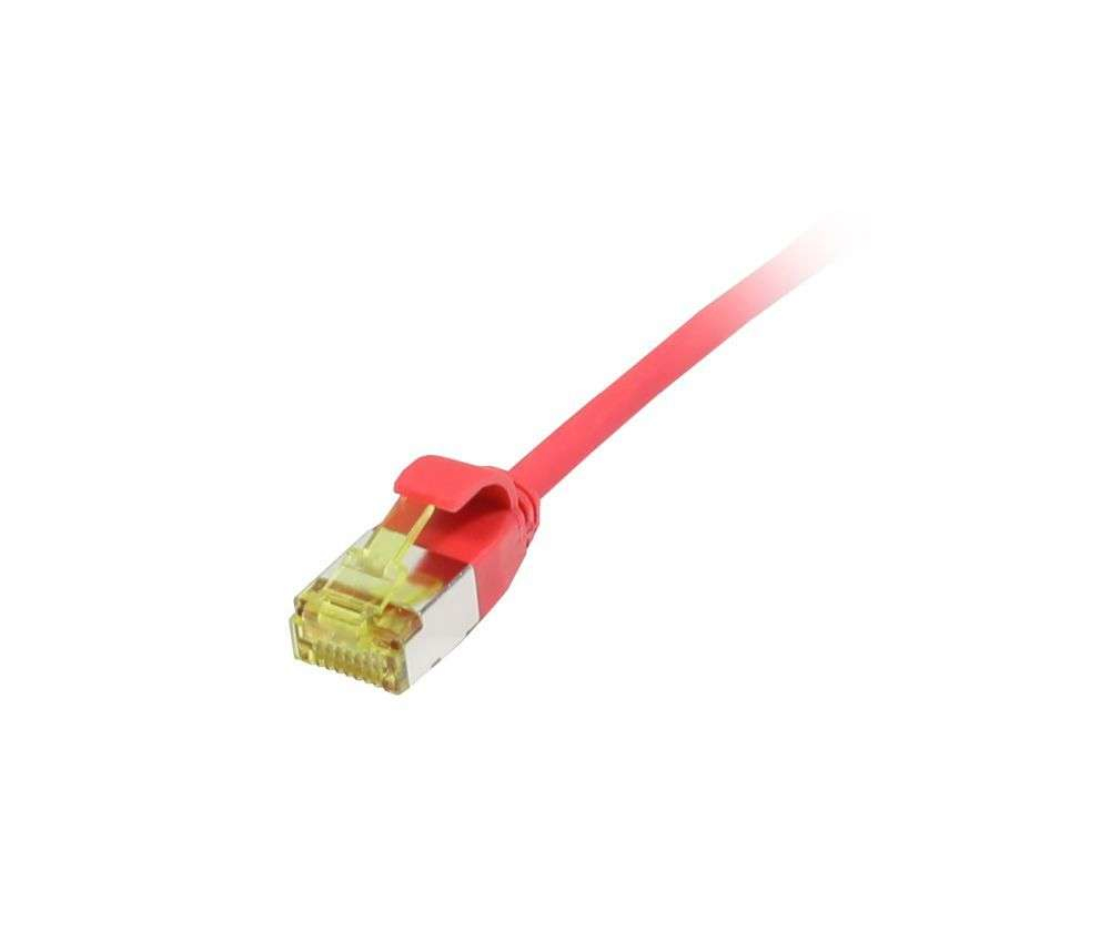 EU Product - Patchkabel RJ45 CAT6A 500Mhz rot U/FTP slimline rund d - Cable - Network thumbnail