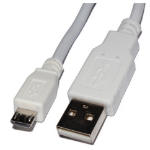 4XEM 10ft. USB 2.0 A/micro B m/m USB cable 119.7" (3.04 m) USB A Micro-USB B White