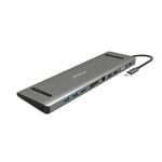 BluPeak UCMP111 laptop dock/port replicator Wired USB 3.2 Gen 1 (3.1 Gen 1) Type-C Grey
