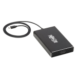 Tripp Lite U457-2M2-SATAG2 USB-C to Dual M.2 SATA SSD/HDD Enclosure Adapter - USB 3.1 Gen 2 (10 Gbps), Thunderbolt 3, UASP, RAID