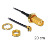 DeLOCK 88746 coaxial cable 0.2 m Black