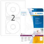 HERMA CD labels A4 Ø 116 mm white paper matt opaque 50 pcs.