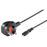 Microconnect PE090718 power cable Black 1.8 m Power plug type G C7 coupler