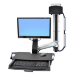 Ergotron StyleView Sit-Stand Combo System with Worksurface monitor mount / stand 24" Wall Aluminum