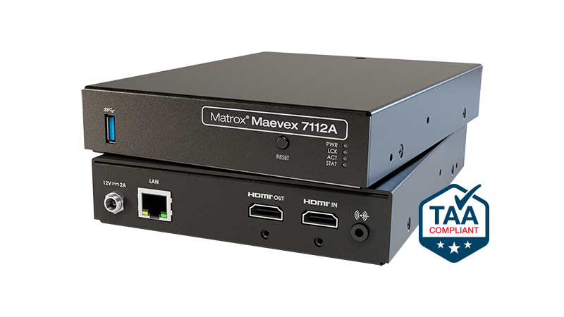 Matrox Maevex 7112A Single-Channel 4K H.264 Encoder