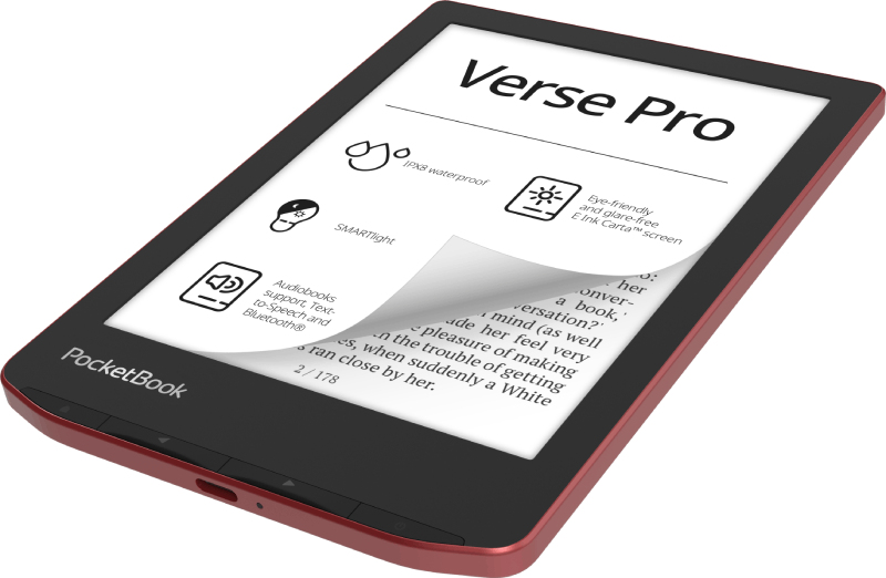 PocketBook Verse Pro e-book Reader Touchscreen 16 GB Wi-Fi Black. Red