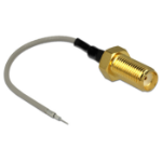 DeLOCK 89600 coaxial cable 94.8 m SMA open end tinned Gold, Grey