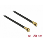 DeLOCK 89643 coaxial cable 1.13 0.5 m MHF IV/ HSC MXHP32 Black, Gold
