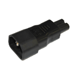 Videk IEC (C14) Plug to Figure 8 C7 Socket Power Adaptor Black