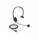 DeLOCK 27177 hoofdtelefoon/headset Bedraad Hoofdband USB Type-A Zwart