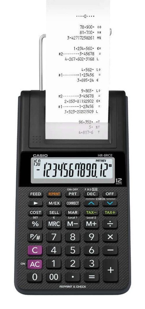 HR-8RCE-BK calculator Desktop Printing Black