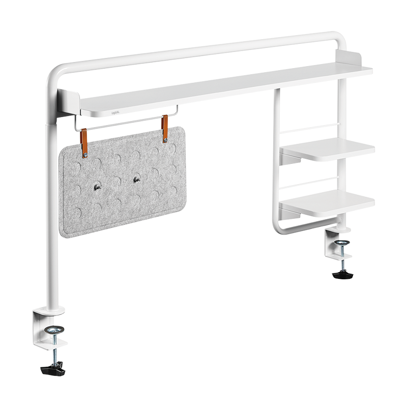 LogiLink Clamp-On Desktop Shelf for 120cm Desktop, white