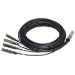 HPE 40G QSFP+/4 x 10G SFP+ 3m cable de fibra optica QSFP+ 4x SFP+ Negro