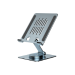 Conceptronic THANA09G Foldable Swivel Tablet Stand, 360° Rotating Base, Adjustable Height