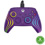 Turtle Beach Afterglow Wave Purple Wired RGB Gaming Controller with Mappable Buttons, Hall-Effect Hair Triggers and Audio Controls. Licensed for Xbox Series X orS, Xbox One & Windows