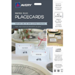 Avery White Printable Folded Placecards