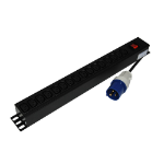 Videk PDU Vertical 16 x C13 Sockets + Switch to 16 Amp Commando Plug 3m