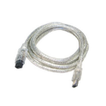 Cables Direct IEEE-120 FireWire cable 2 m 6-p 9-p Silver, Translucent