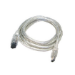 Cables Direct IEEE-120 FireWire cable 2 m 6-p 9-p Silver, Translucent