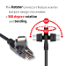 CLUB3D HDMI 2.0 4K60Hz UHD 360 Graden roterende kabel 2 meter