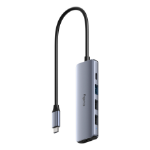 Cudy Hub USB 3.2 Gen 1 (3.1 Gen 1) Type-C Grey, Silver