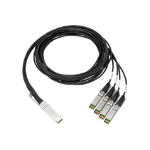 Hewlett Packard Enterprise 100GB QSFP28 3m fibre optic cable QSFP+ 4x QSFP+ Aluminium, Black