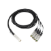 HPE 100Gb QSFP28 to 4x25Gb SFP28 3m Direct Attach Copper Cable InfiniBand och fiberoptisk kabel QSFP+ 4x QSFP+ Gjuten aluminium, Svart