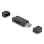 DeLOCK 91020 geheugenkaartlezer USB 3.2 Gen 1 (3.1 Gen 1) Type-A/Type-C Zwart