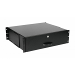 Equip Lockable Drawer 19', 3U, RAL9005 Black