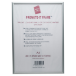 Photo Album Co Poster/Photo Snap Frame A1 Aluminium Frame Plastic Front Silver PAPFA1B