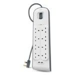 Belkin BSV804AF2M surge protector White 8 AC outlet(s) 2 m