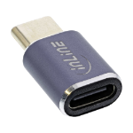 InLine USB4 Adapter, USB-C male/female, aluminium, grey